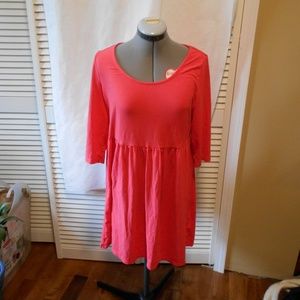 Garnet Hill Green Cotton Dress Size L